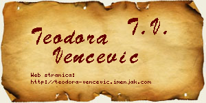 Teodora Venčević vizit kartica